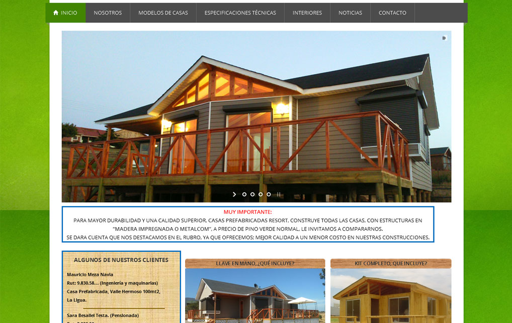 Sitio Web Casas Resort